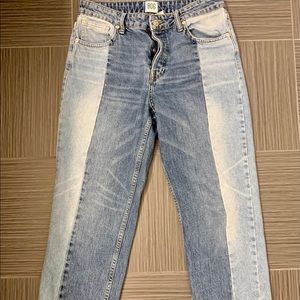 Two Toned Mom Jeans